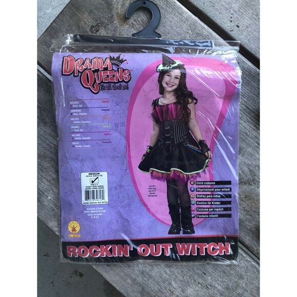 Rubies Drama Queens Rockin' Out Witch Costume NEW NIP Size Medium 8 10 - Picture 2 of 5